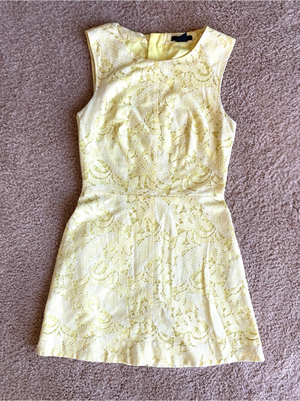 Butter Yellow Floral Cocktail Dress